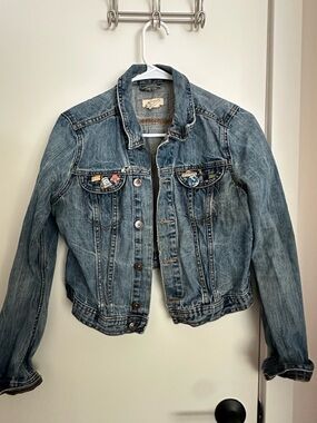 Jack by BB Dakota Light Blue Denim Jacket with Pin Accents